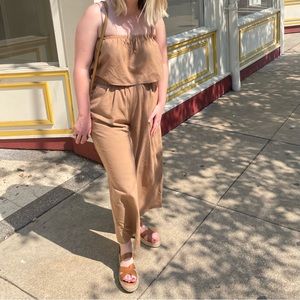 Ozma of California Cropped Wide Leg - Rosehip - size Medium